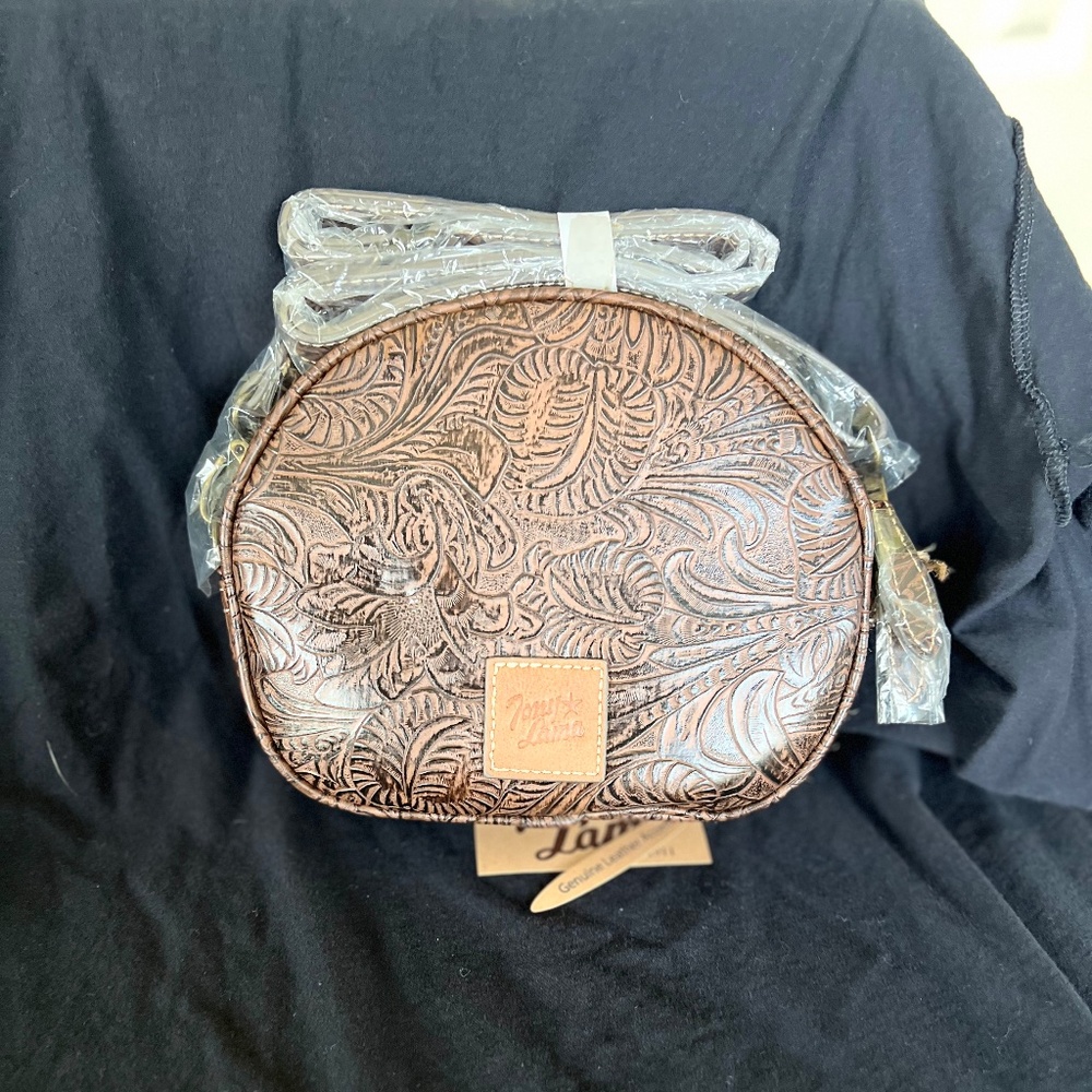 Tony Lama Hair On Canteen Crossbody Purse - Picture 6 of 8